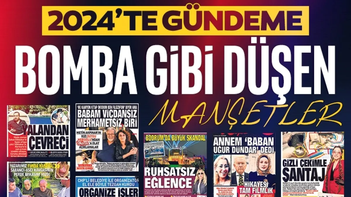 2024’te gündeme bomba gibi düşen GÜNAYDIN manşetleri! İşte yılın çok konuşulan unutulmaz manşetleri…